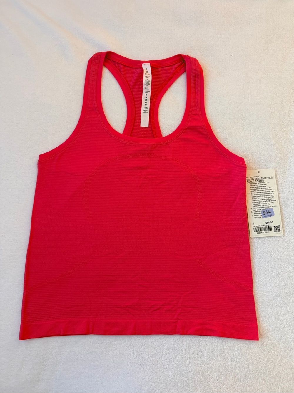 lululemon athletica Pink Racerback Tank Top